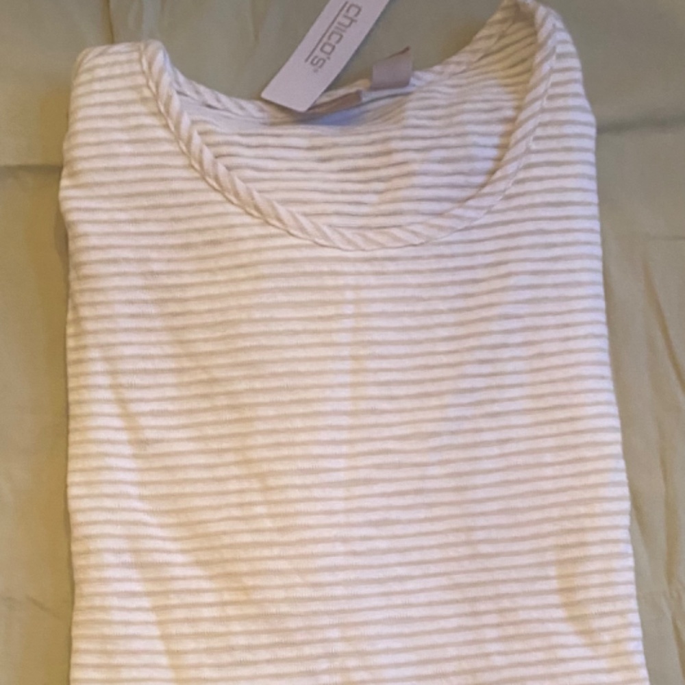 top- Shadow stripe  mixed stripe and tunic - Picture 6 of 6